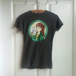 Daria Gray Skull Tee M Medium